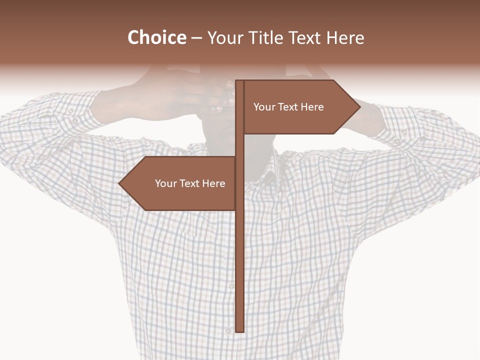 A Man Covering His Eyes With His Hands PowerPoint Template