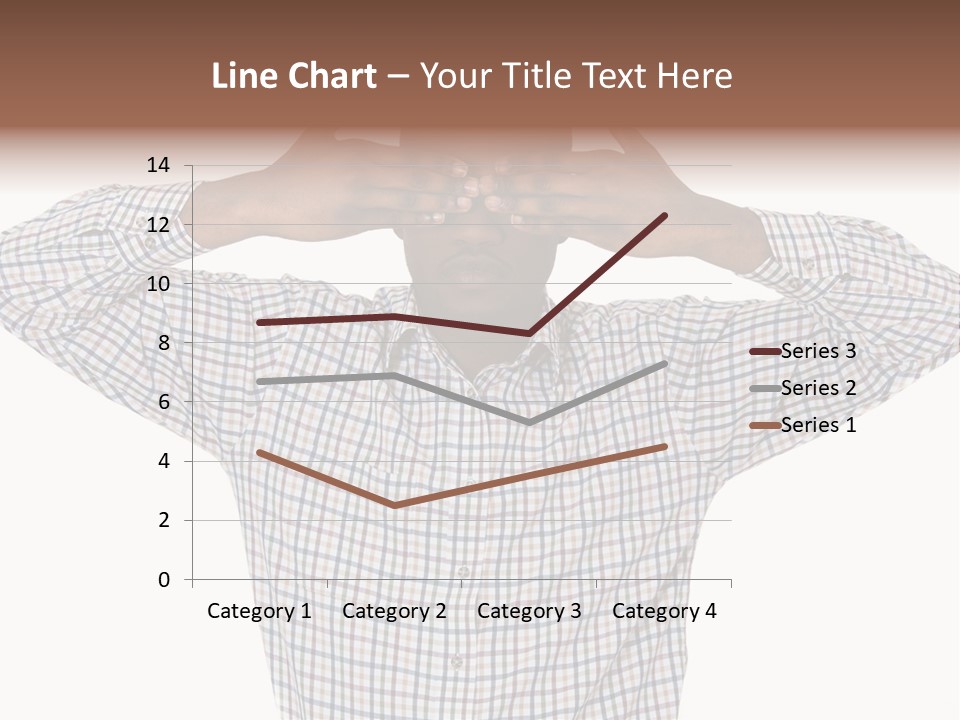 A Man Covering His Eyes With His Hands PowerPoint Template