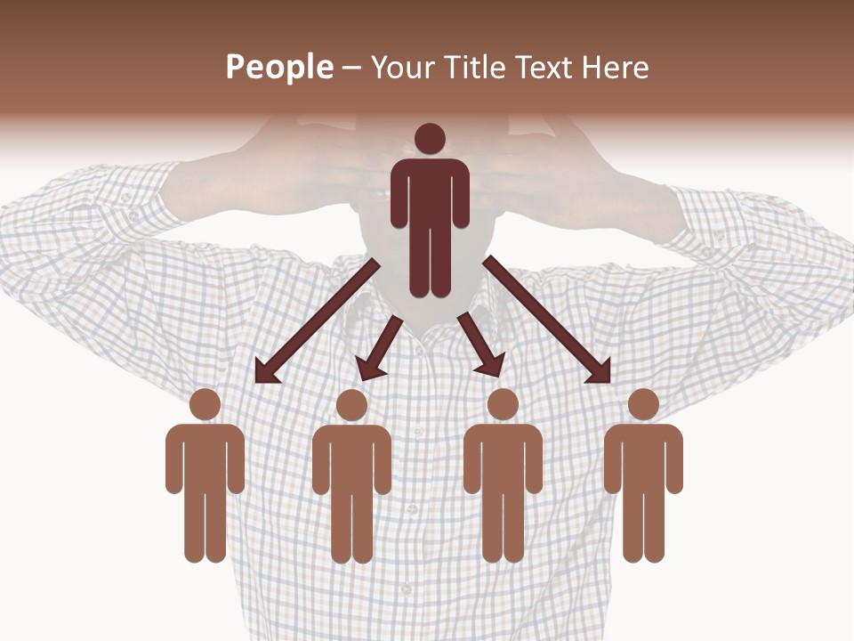 A Man Covering His Eyes With His Hands PowerPoint Template