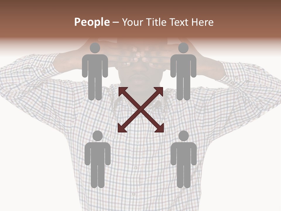 A Man Covering His Eyes With His Hands PowerPoint Template