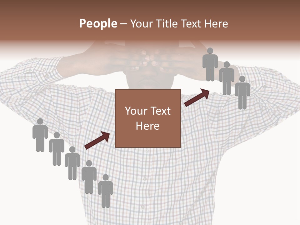A Man Covering His Eyes With His Hands PowerPoint Template