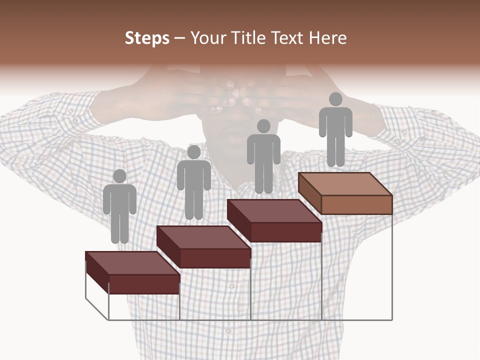 A Man Covering His Eyes With His Hands PowerPoint Template