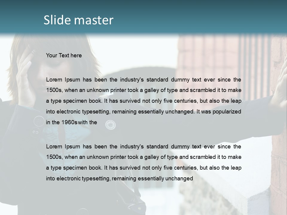 Old Human Pain PowerPoint Template