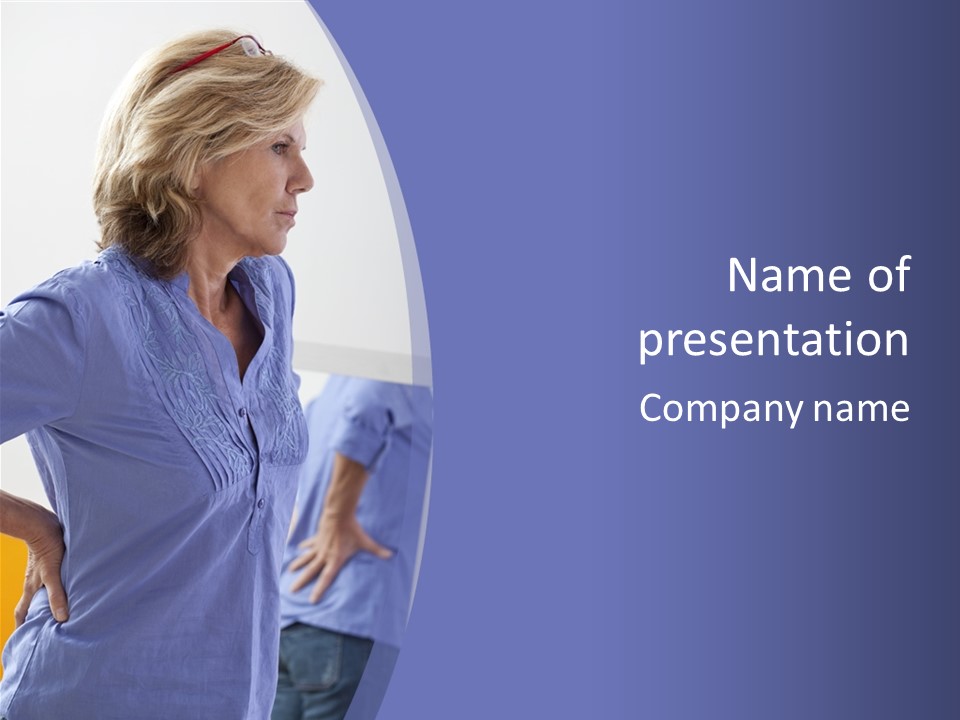 Old Human Pain PowerPoint Template