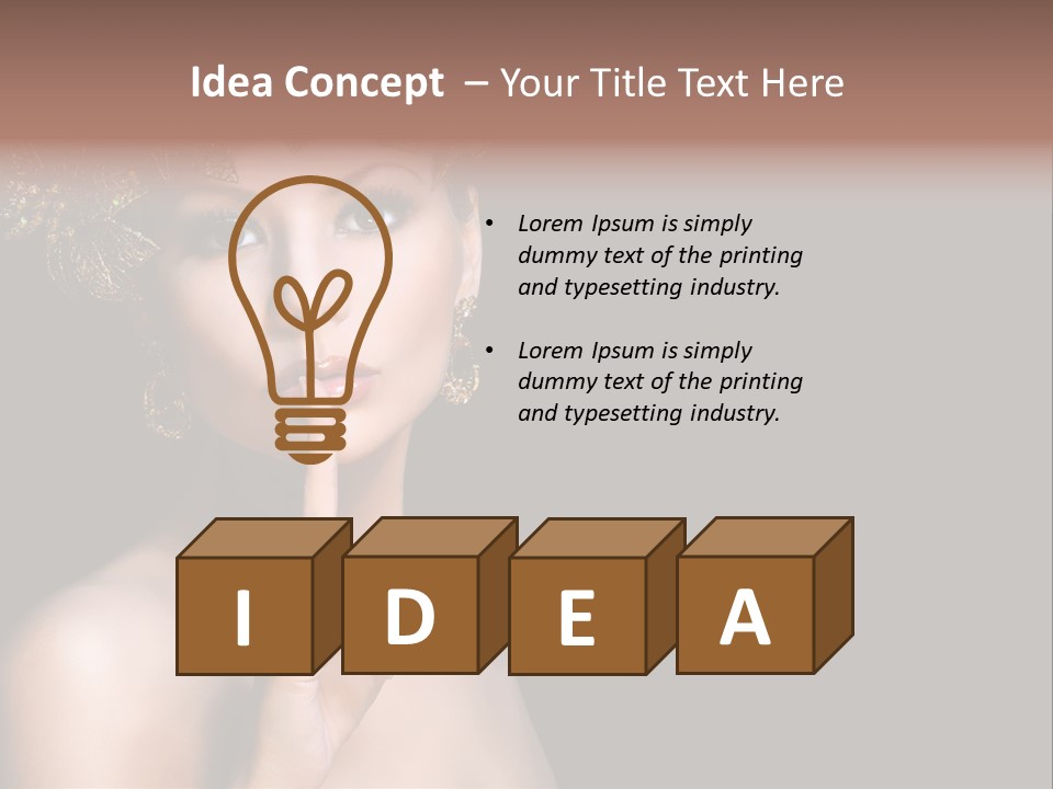 Beauty Woman Purity PowerPoint Template