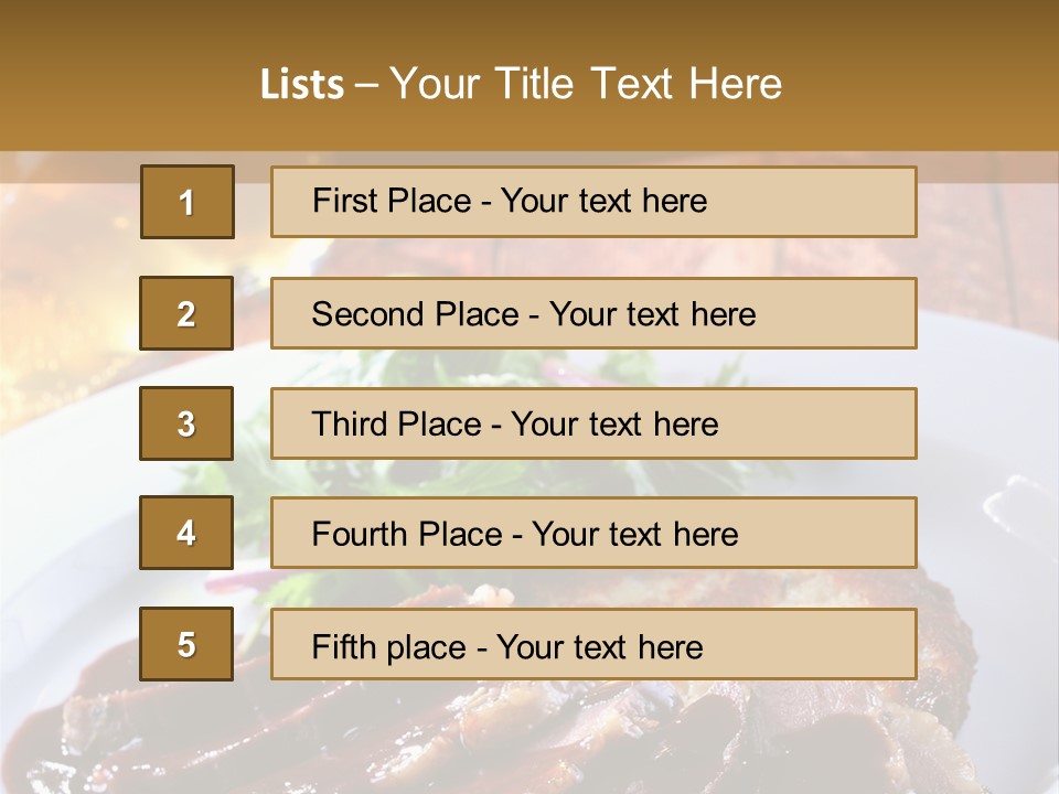 Beefsteak Plate Sirloin PowerPoint Template
