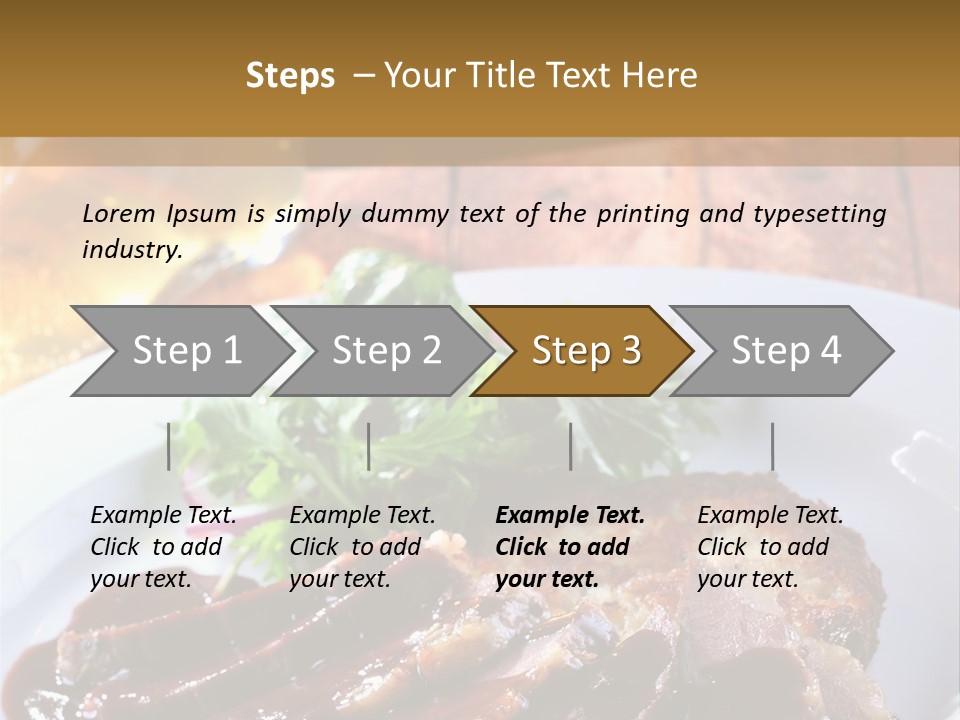 Beefsteak Plate Sirloin PowerPoint Template