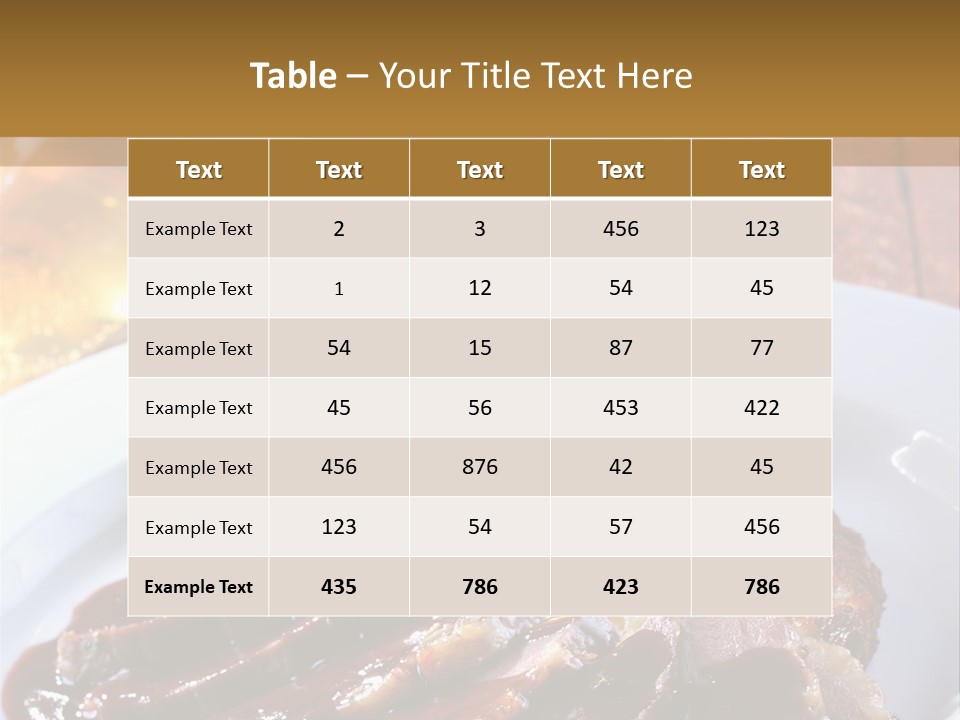 Beefsteak Plate Sirloin PowerPoint Template