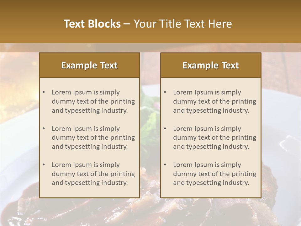 Beefsteak Plate Sirloin PowerPoint Template