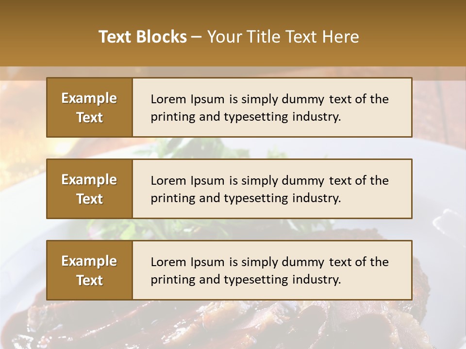 Beefsteak Plate Sirloin PowerPoint Template