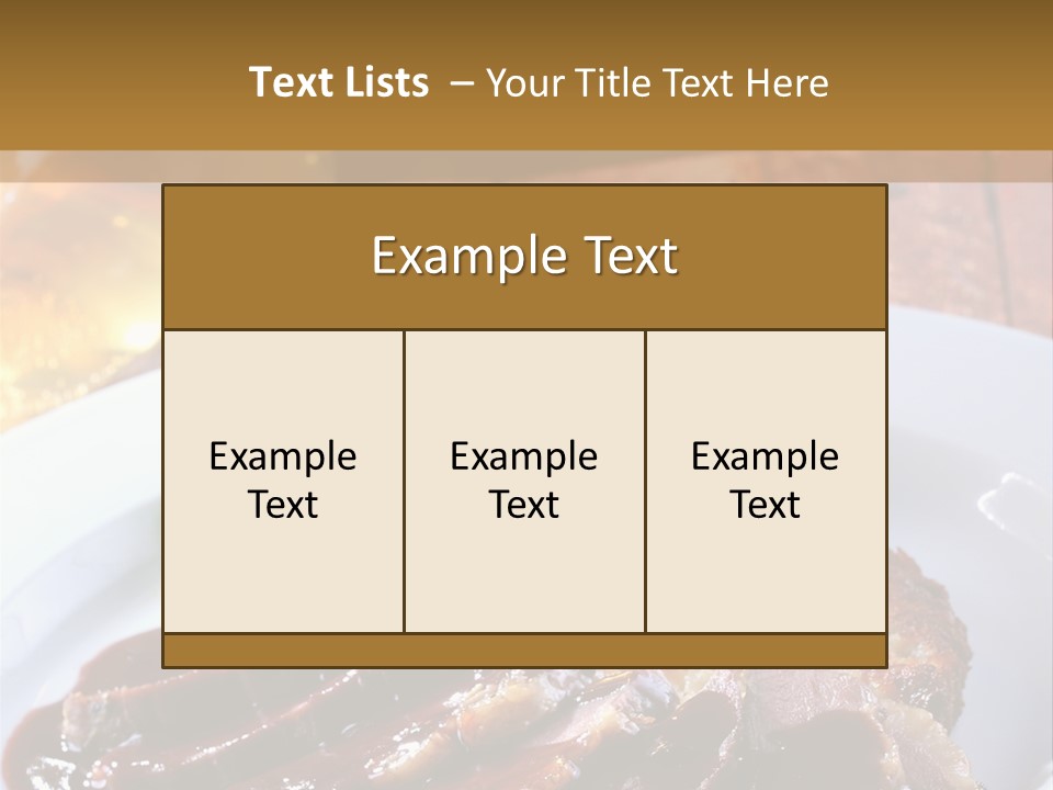 Beefsteak Plate Sirloin PowerPoint Template