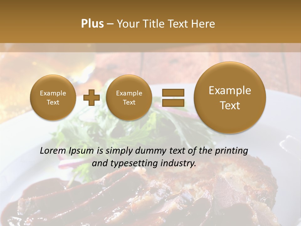 Beefsteak Plate Sirloin PowerPoint Template
