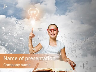 Scholar Book Pupil PowerPoint Template