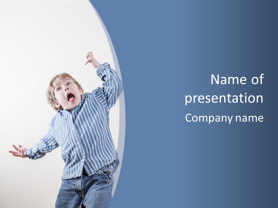 Standing Brat Behavior PowerPoint Template