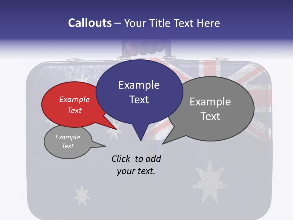 Bag Australia Businessman PowerPoint Template