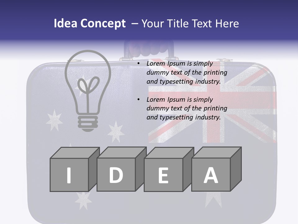 Bag Australia Businessman PowerPoint Template