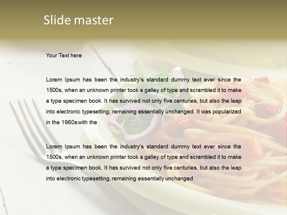 Pasta Olive Healthy PowerPoint Template