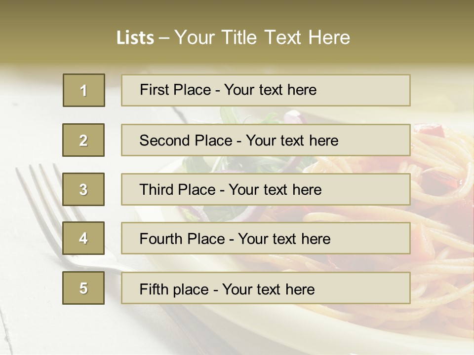 Pasta Olive Healthy PowerPoint Template