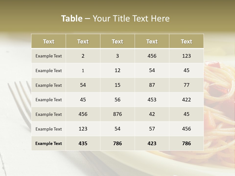 Pasta Olive Healthy PowerPoint Template