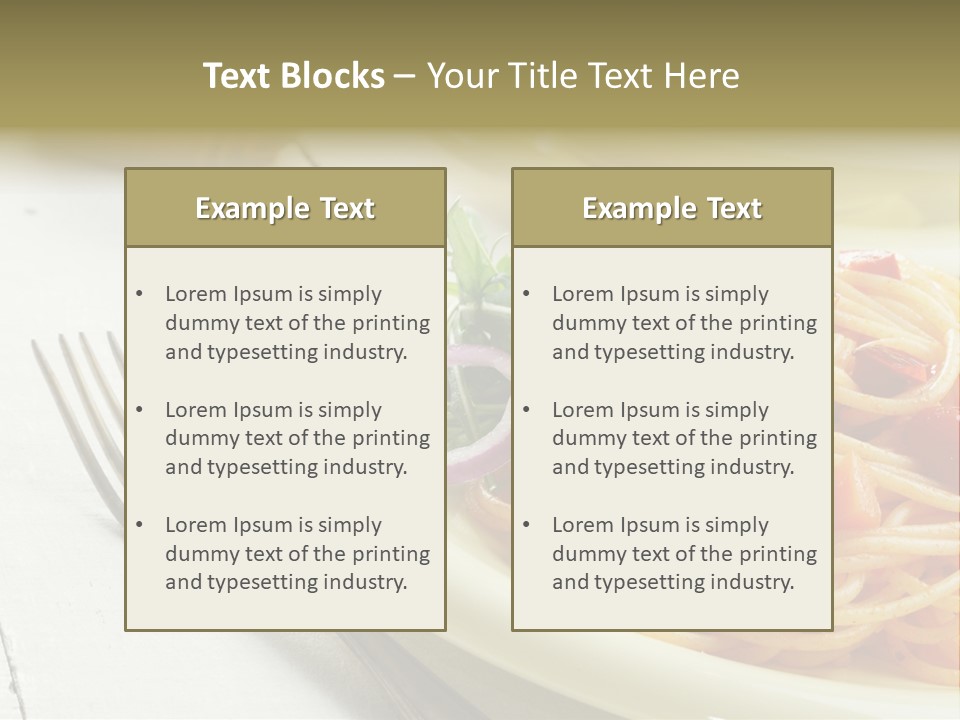 Pasta Olive Healthy PowerPoint Template