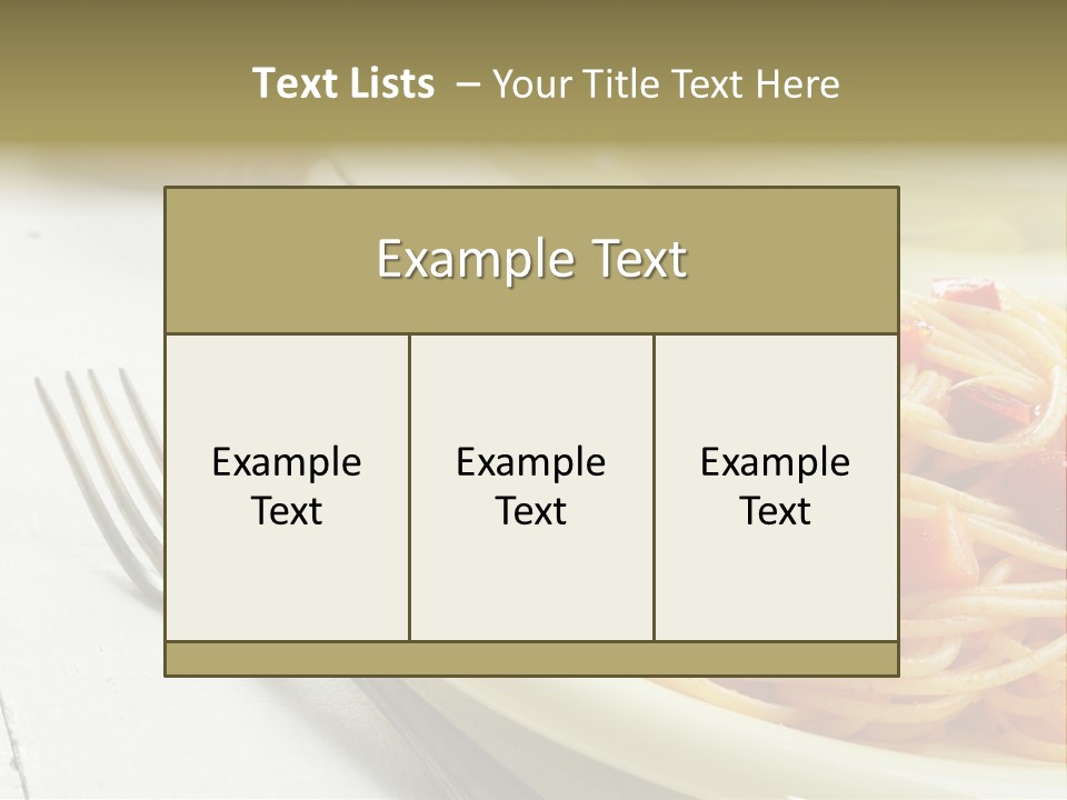 Pasta Olive Healthy PowerPoint Template