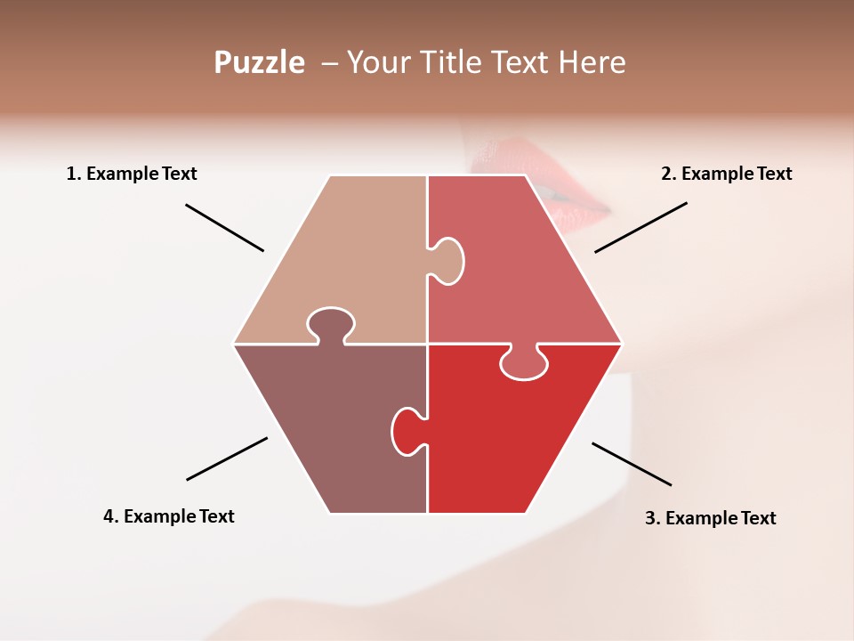 Portrait Woman Lipstick PowerPoint Template