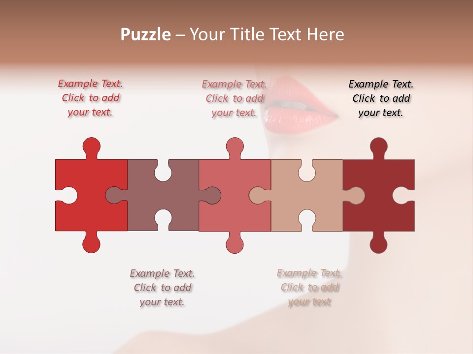 Portrait Woman Lipstick PowerPoint Template