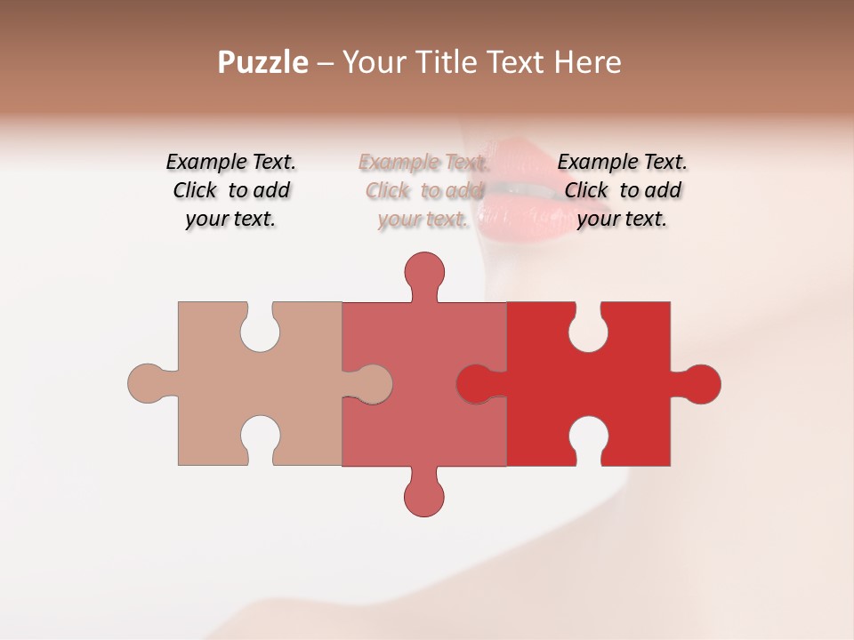 Portrait Woman Lipstick PowerPoint Template