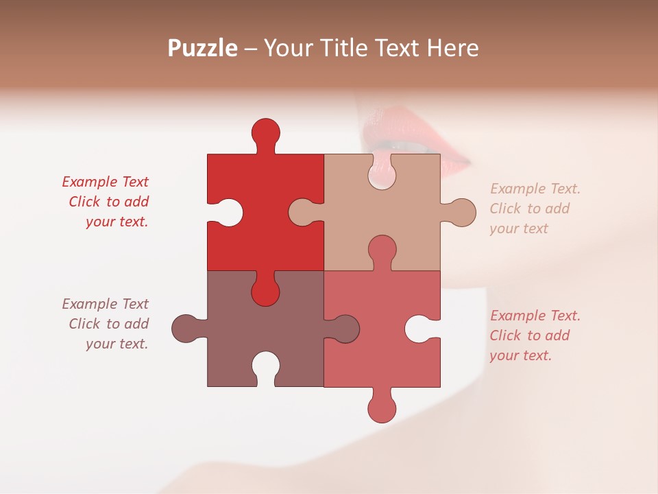 Portrait Woman Lipstick PowerPoint Template