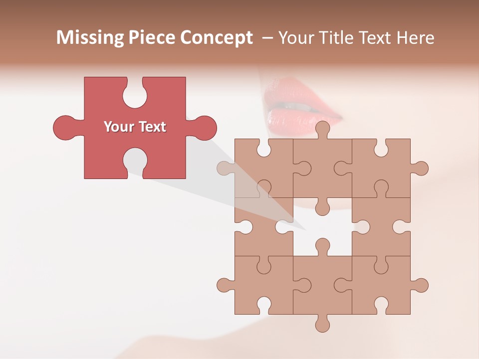 Portrait Woman Lipstick PowerPoint Template