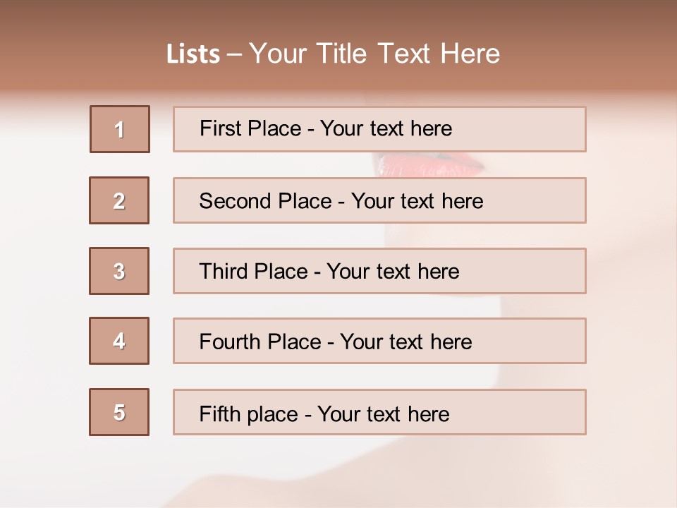 Portrait Woman Lipstick PowerPoint Template