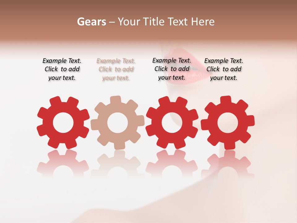 Portrait Woman Lipstick PowerPoint Template