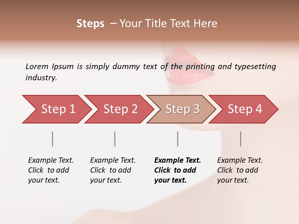 Portrait Woman Lipstick PowerPoint Template