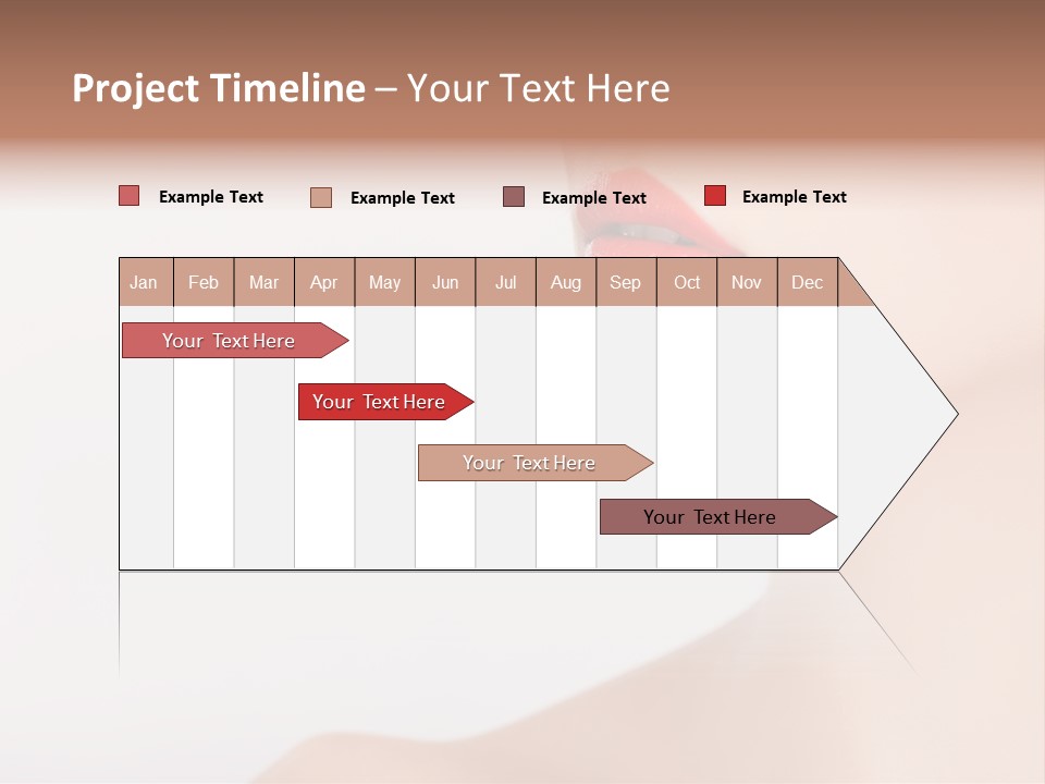 Portrait Woman Lipstick PowerPoint Template