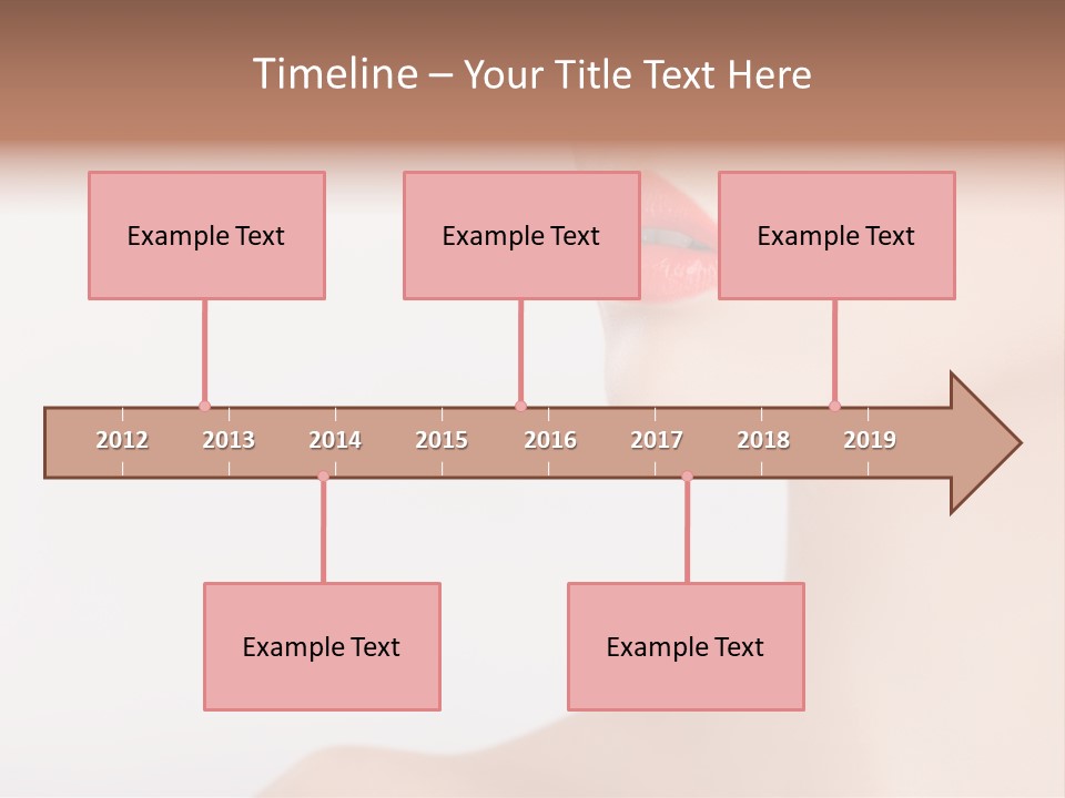 Portrait Woman Lipstick PowerPoint Template