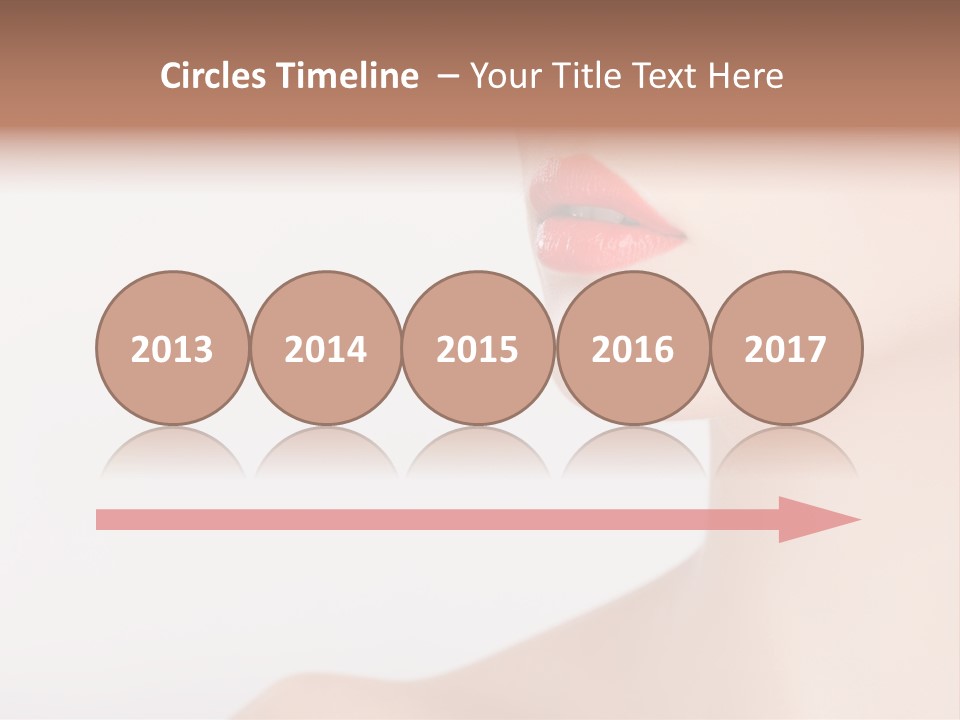 Portrait Woman Lipstick PowerPoint Template