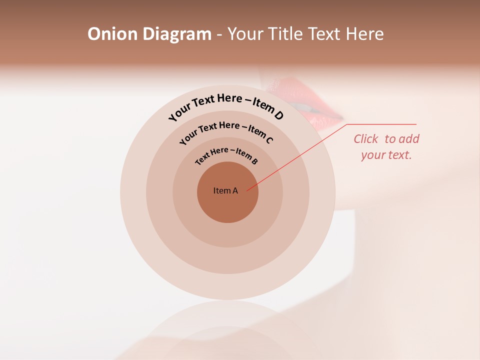 Portrait Woman Lipstick PowerPoint Template