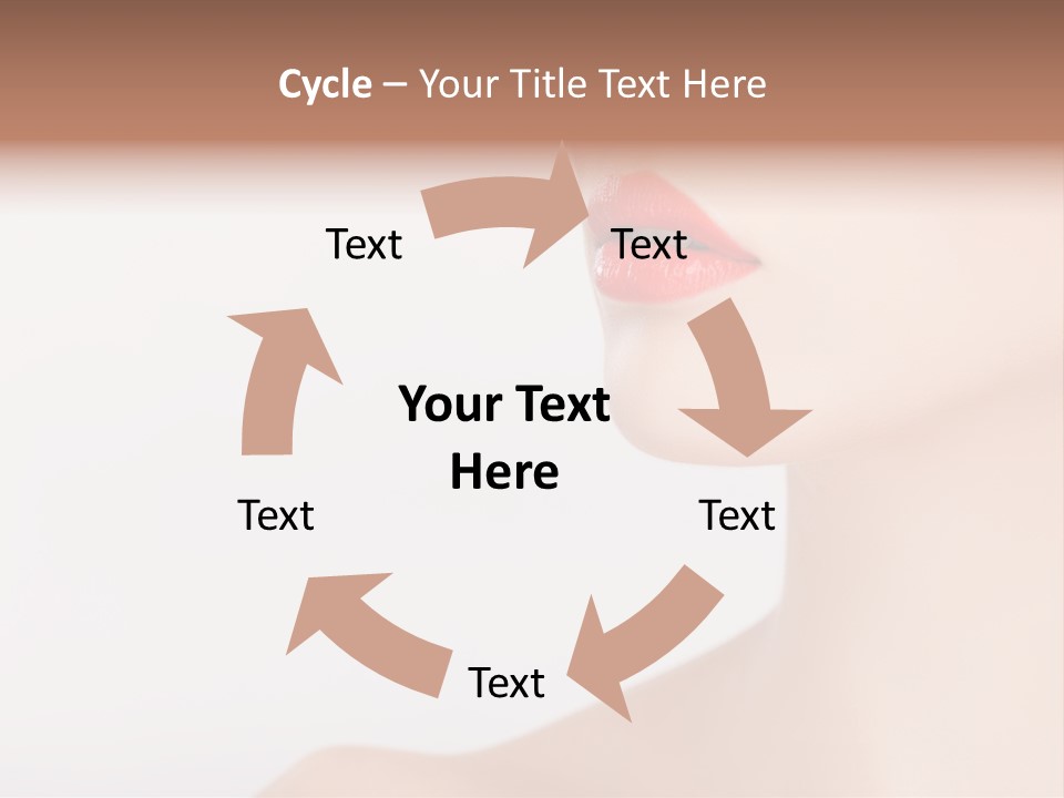 Portrait Woman Lipstick PowerPoint Template