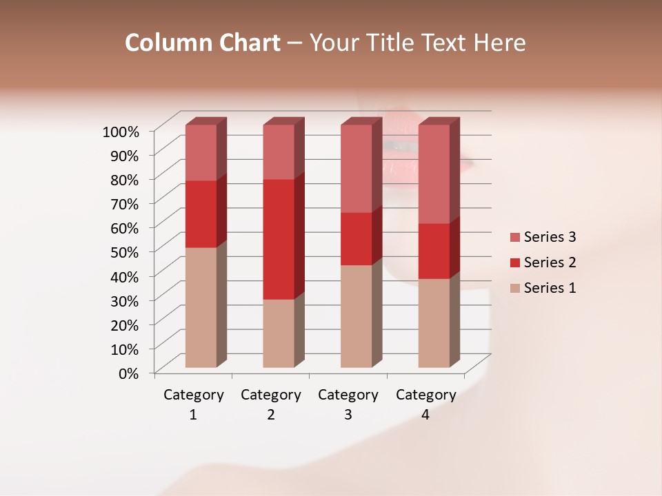 Portrait Woman Lipstick PowerPoint Template