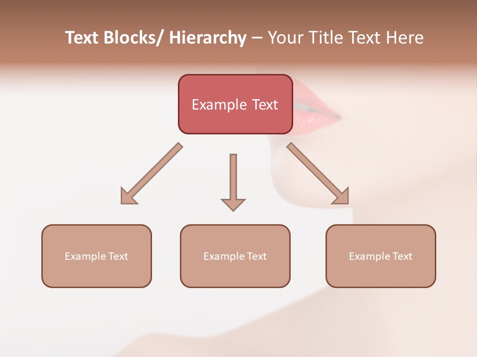 Portrait Woman Lipstick PowerPoint Template