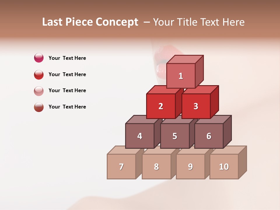 Portrait Woman Lipstick PowerPoint Template