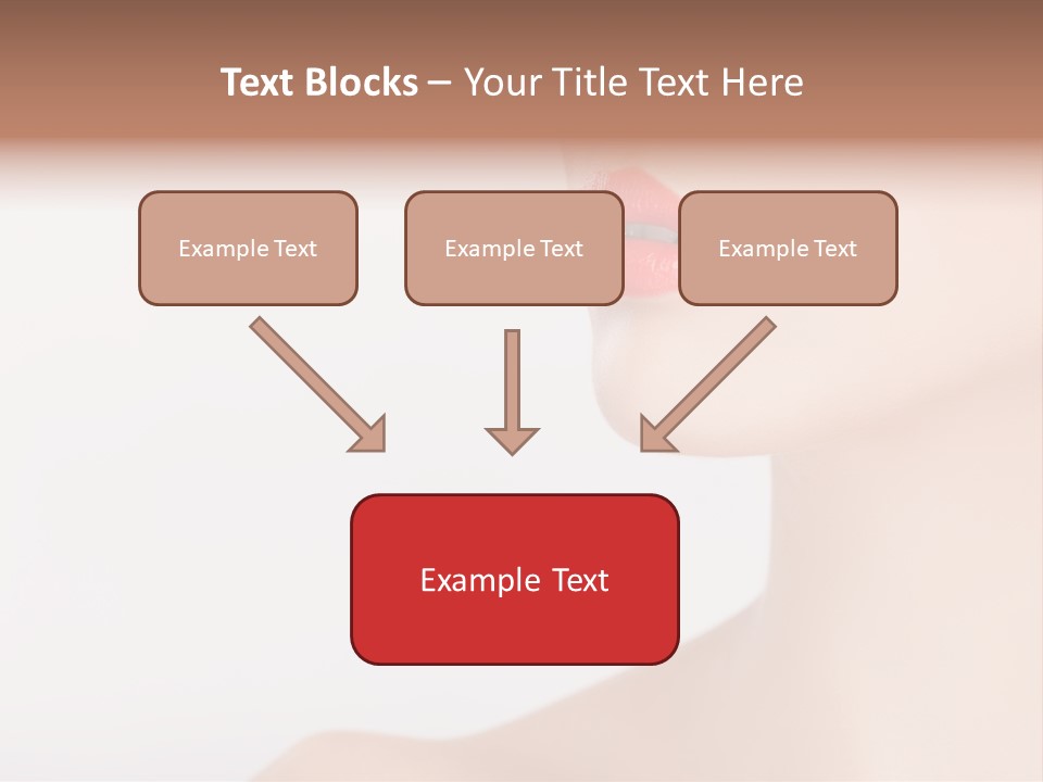 Portrait Woman Lipstick PowerPoint Template