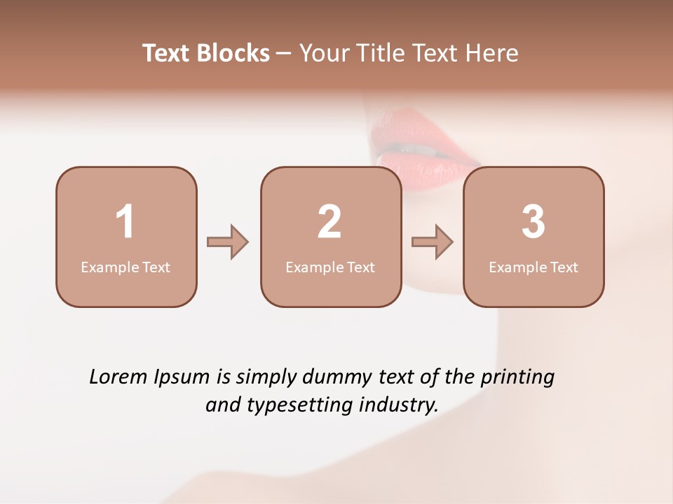 Portrait Woman Lipstick PowerPoint Template