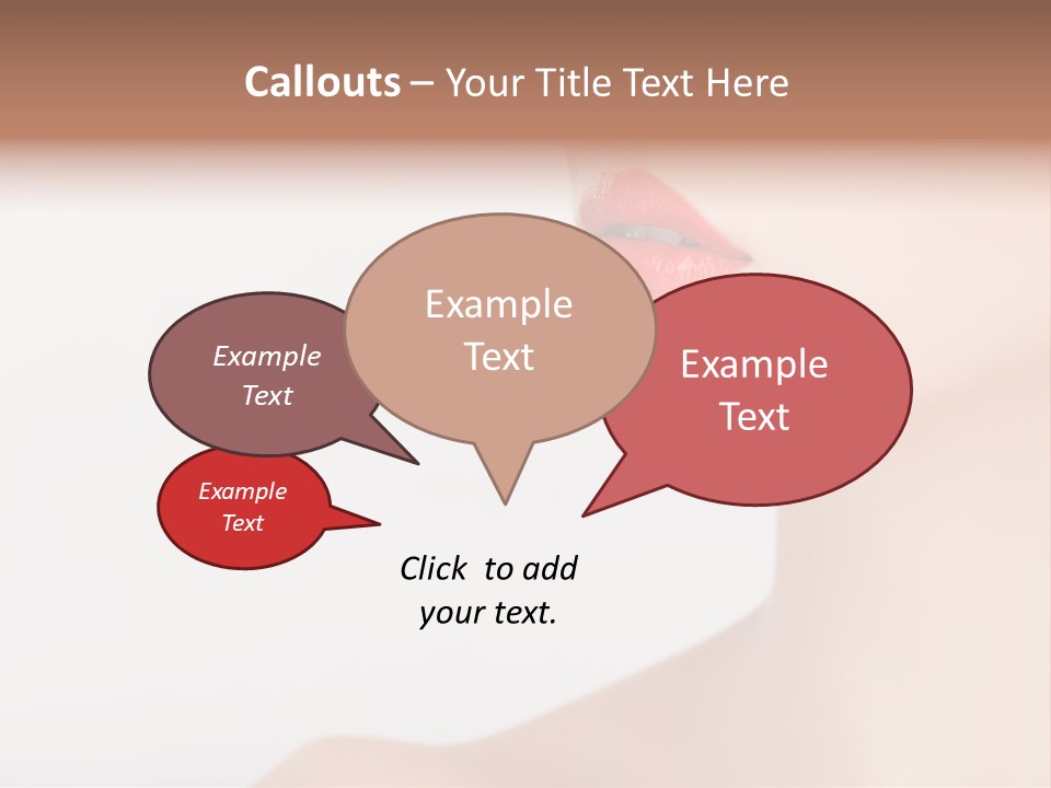 Portrait Woman Lipstick PowerPoint Template