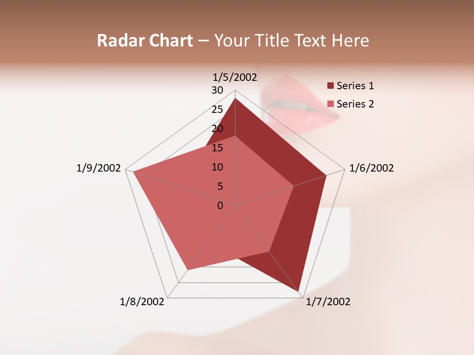 Portrait Woman Lipstick PowerPoint Template