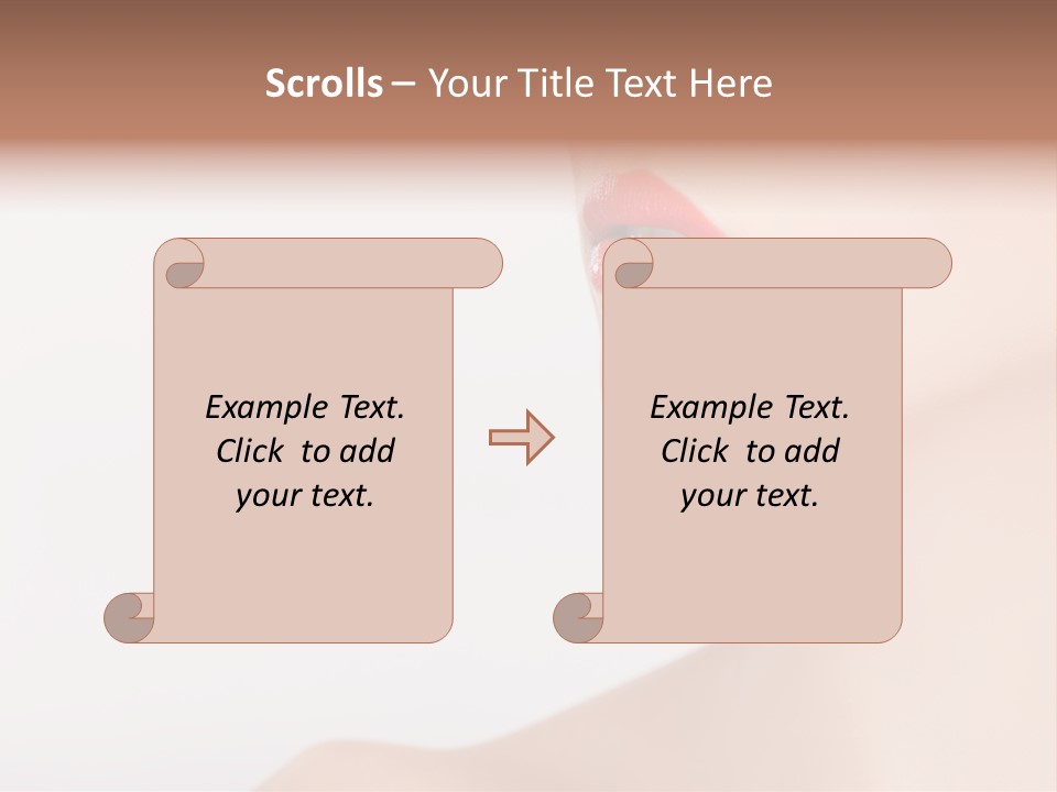 Portrait Woman Lipstick PowerPoint Template