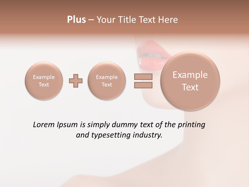 Portrait Woman Lipstick PowerPoint Template