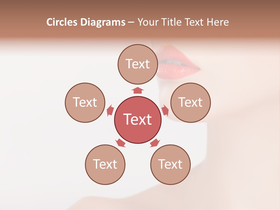 Portrait Woman Lipstick PowerPoint Template