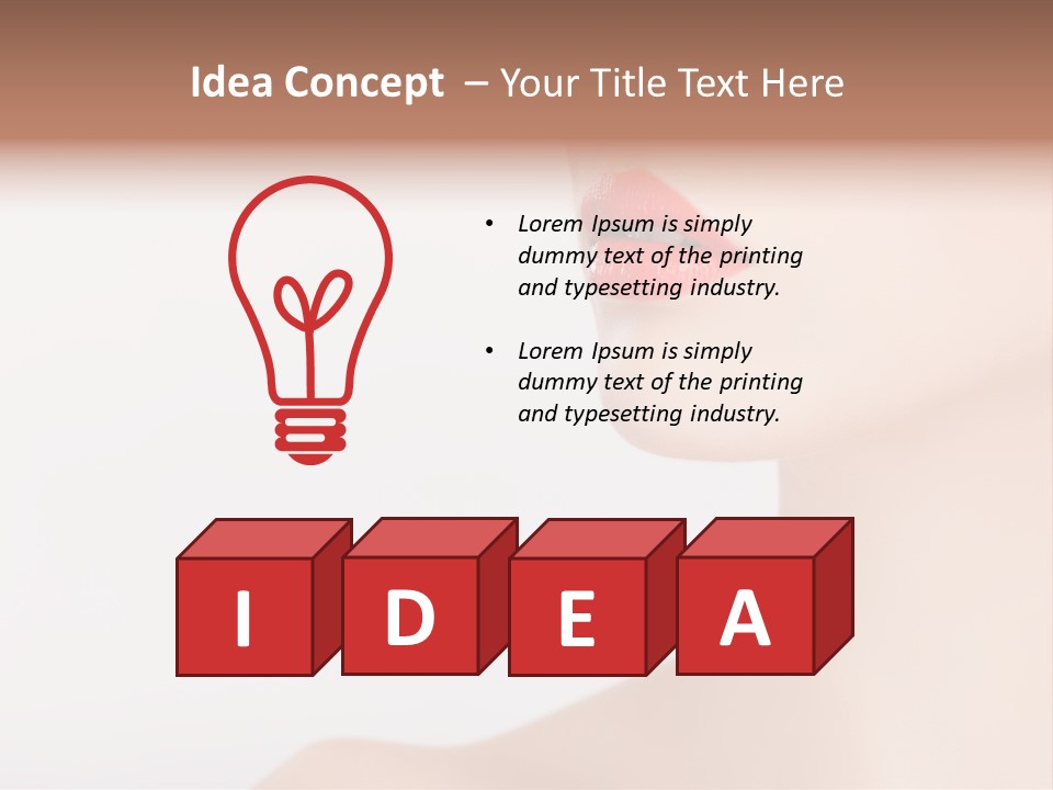 Portrait Woman Lipstick PowerPoint Template