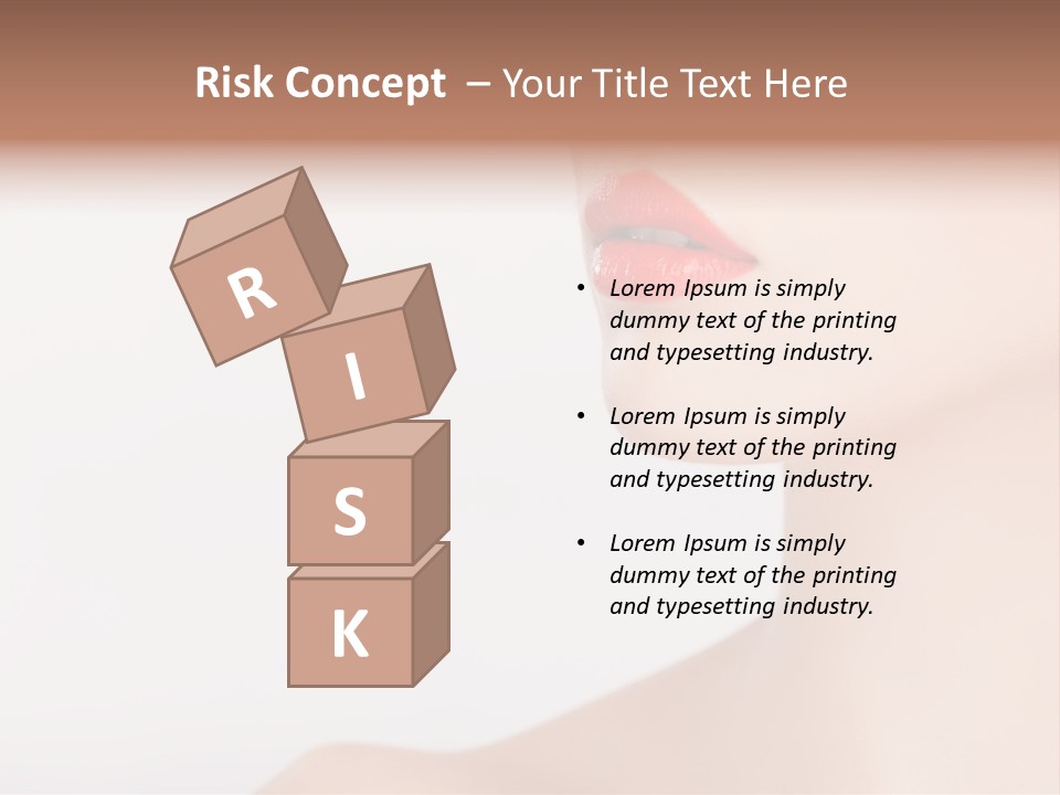 Portrait Woman Lipstick PowerPoint Template